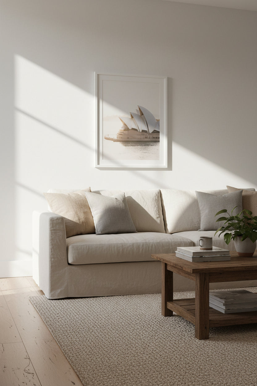 Sydney Opera House with a white background