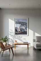 Sydney Opera House with the Sydney Harbour Bridge in the background